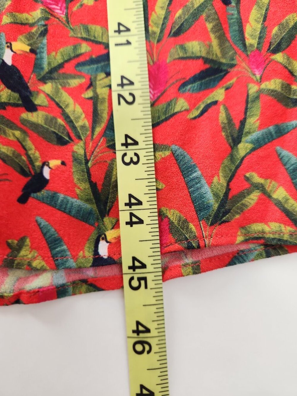 FARM Rio Tucano Paradise Midi Dress tropical parrots palm leaves print size S - Picture 10 of 15